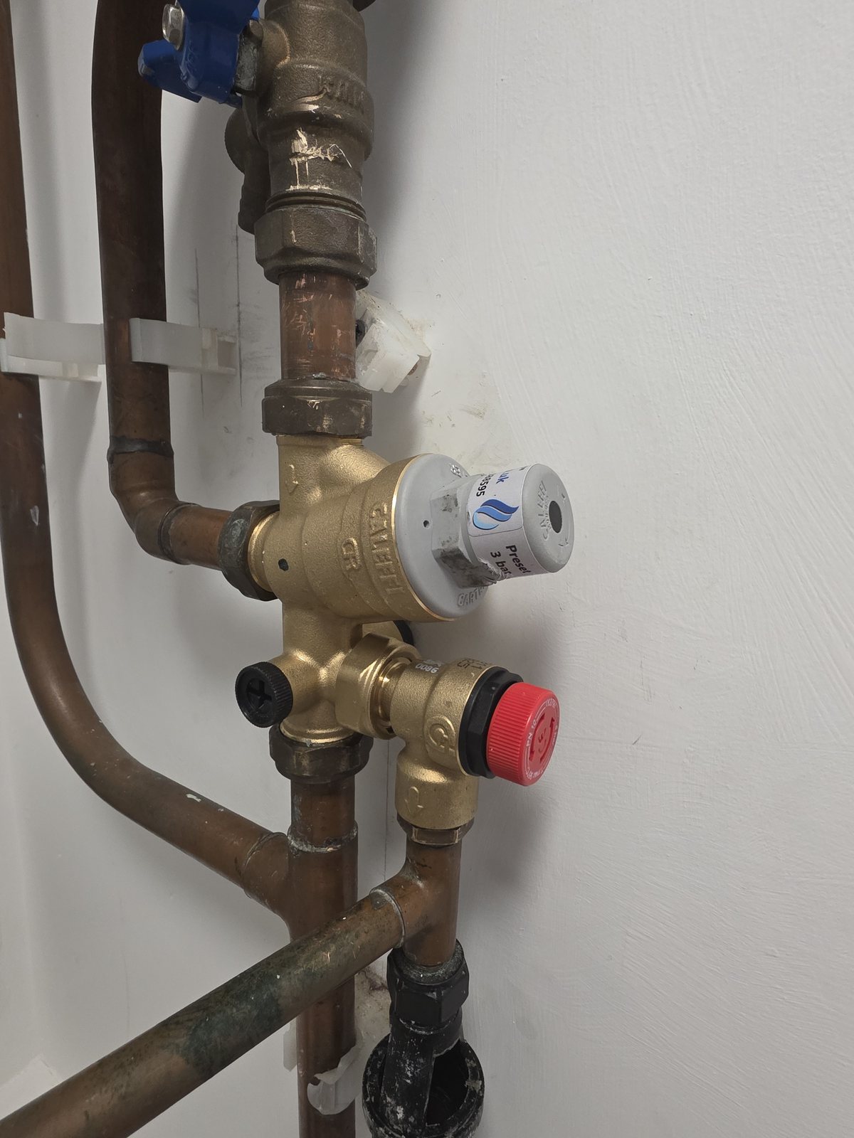 Caleffi combination inlet valve replaced on an unvented cylinder, Orpington