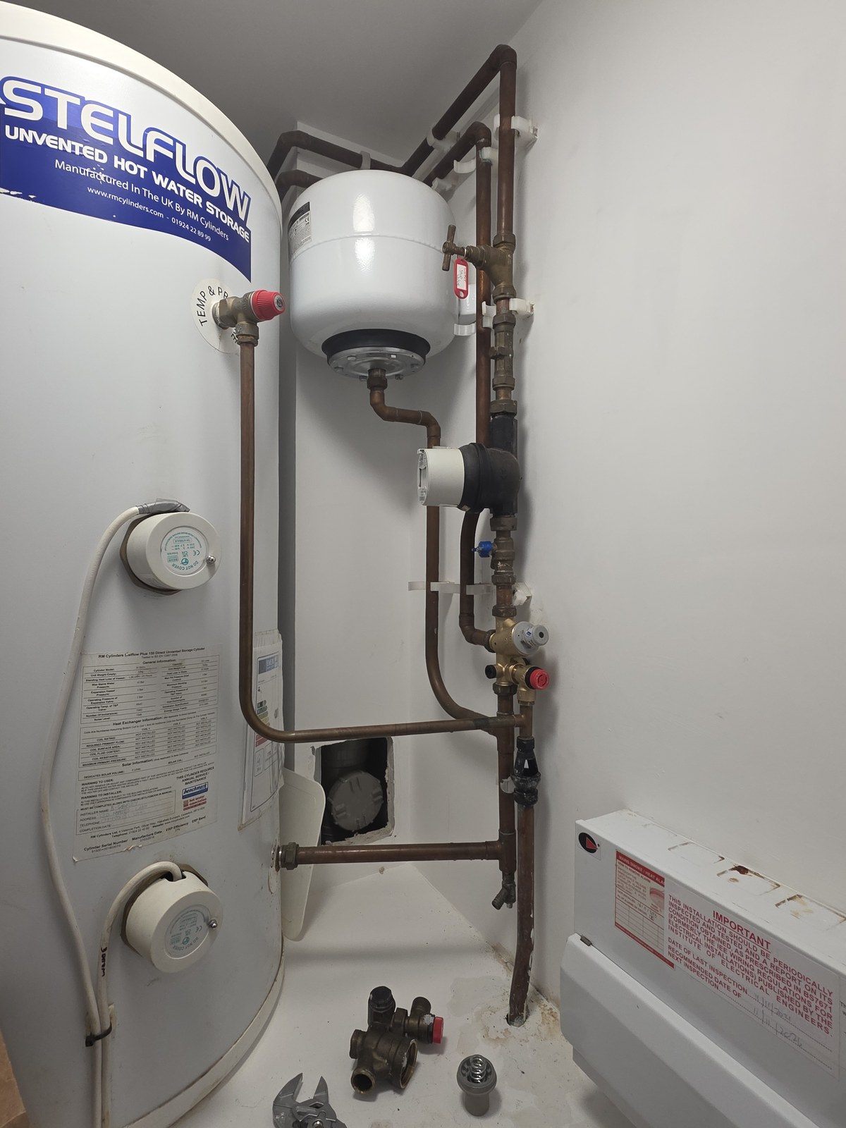 RM Cylinders Stelflow unvented cylinder repair in Orpington