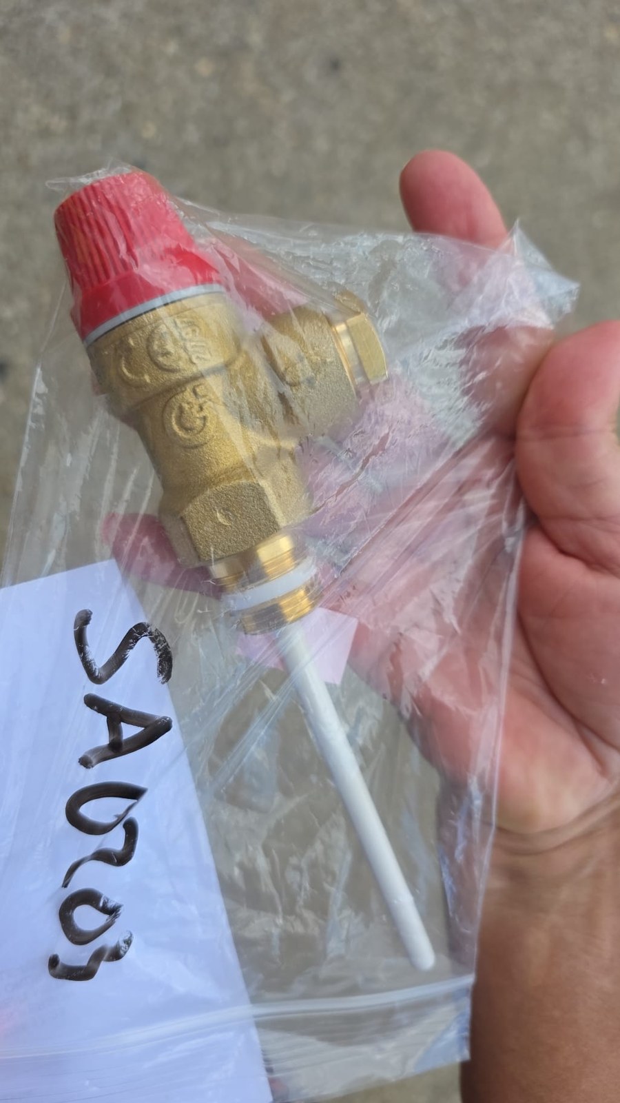 New temperature and pressure relief valve ready to fit
